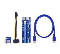 KGFCE 10 pz VER006C 100 cm PCI-E Riser Card 006C PCI Express 1X 16X USB3.0 Cavo di alimentazione da 6 pin a 15 pin per scheda grafica