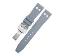 KGFCE 21mm Natura Fluororubber FKM Gomma Con Rivetto Cinturino Per IWC Strap Big Pilot Mark Portugieser Morbido Wristband, 22MM, Acetato, Non pietra preziosa