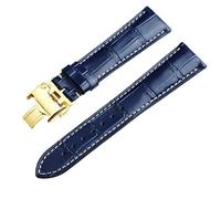 KGFCE Cinturini per orologi in pelle di vacchetta per L2 L4 Master Collection Flagship Evidenza Cinturini per orologi Bracciale in pelle di vitello L2.628.673(Blue gold,20mm(Buckle 18mm))