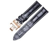KGFCE Cinturini per orologi in pelle di vacchetta per L2 L4 Master Collection Flagship Evidenza Cinturini per orologi Bracciale in pelle di vitello L2.628.673(Black Rose Gold,19mm(Buckle 18mm))