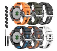 KGFCE Cinturino per orologio Garmin Fenix 7/7 Pro/6/6 Pro/5/5 Plus, in morbido silicone per smartwatch Forerunner 965 955/Approach S70 47mm/Instinct 2/quatix 7 Smartwatch, 3pack1, agate