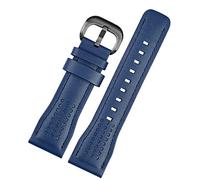 KGFCE Morbido orologio in pelle genuina con impermeabile per uomini per sette venerdì T1/01 T3/01 T2/01 fascia d'oro della bestia a coccole 26mm(Blue black)