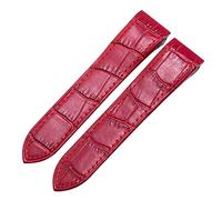 KGFCE Squisito cinghia di orologio in pelle genuina per cartier serie da 20mm design elegante da 23mm bracciale(Red no buckle,23mm)