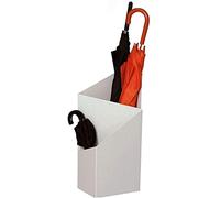 KGFDSGDS Portaombrelli in Metallo, Supporto a Doppio Strato Montato a Pavimento, cestello portaoggetti per Hotel, uffici Domestici, 10 ombrelli Lunghi e Corti, 20x25x60 cm (Bianco)