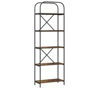 KGFHERENB Libreria da 60 x 30 x 183 cm, con 5 ripiani | Cinque ripiani aperti offrono spazio flessibile per decorazioni, documenti e supporti multimediali in soggiorno