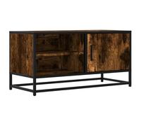 KGFHERENB Mobile per TV, 80 x 34,5 x 40 cm, in metallo | Mobile multimediale compatto dal design industriale per soggiorno e camera da letto con spazio aperto per ricevitore e