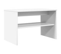 KGFHERENB Mobile TV bianco, 60 x 35 x 40 cm, mobile basso in legno | Console multimediale compatta con ripiano, ideale per ricevitore e decorazione in camera da letto o camera degli ospiti.