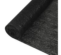 KGFHERENB Recinzione nera, 1,5 x 50 m, HDPE 195 g/m², rete frangivista per giardino, balcone e terrazza, robusta protezione dal vento e ombra