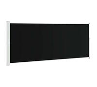 KGFHERENB Tenda da sole laterale, estensibile, 200 x 500 cm, paravento, per balcone e terrazza, estensibile, in poliestere, con cassetta in acciaio, divisorio, antracite, nero