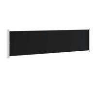 KGFHERENB Tenda da sole laterale estensibile, 600 x 160 cm, nera, protezione dagli sguardi indiscreti e dal vento, per terrazza, balcone e giardino, tenda da sole estensibile in poliestere e acciaio