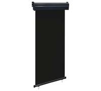 KGFHERENB Tenda da sole laterale per balcone, 105 x 250 cm, nera, tenda verticale per balcone e terrazza, estensibile, come protezione da sguardi indiscreti e dal vento, montaggio a parete e a