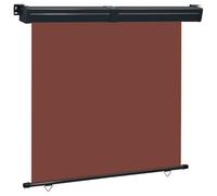 KGFHERENB Tenda da sole laterale per balcone, 175 x 250 cm, marrone, tenda verticale per balcone e terrazza, tenda da sole e protezione da sguardi indiscreti, in poliestere, con cassetta in alluminio