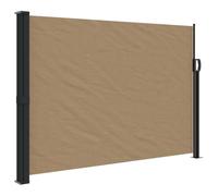 KGFHERENB Tenda laterale estensibile, 140 x 300 cm, protezione da sguardi indiscreti e dal vento, per balcone, terrazza e giardino, ombreggiatura laterale estensibile in poliestere, tortora