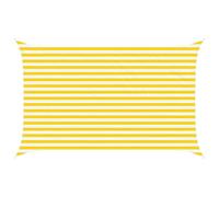 KGFHERENB Tenda parasole rettangolare, 4 x 2,5 m, resistente alle intemperie, in poliestere Oxford, per giardino, terrazza e balcone, paravento, corde incluse, giallo e bianco