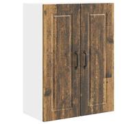 KGHFDVB Armadio da parete Porto, 60 x 31 x 80 cm, in legno anticato | Legno compensato, 3 ripiani e 2 ante, per cucina e dispensa, montaggio a parete per liberare il piano di lavoro