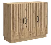 KGHFDVB Credenza in rovere Artisan, 89 x 34,5 x 77 cm, in legno | Molto spazio, design moderno, montaggio semplice, stabile, per sala da pranzo, soggiorno, corridoio