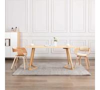 KGHFDVB Set di 2 sedie per sala da pranzo, in legno di buio, in ecopelle | Robusta struttura in legno, sedili imbottiti in ecopelle, forma ergonomica, facile da montare, portata fino a 110 kg