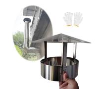 KGLHJDY Acciaio Inox Cappello per Camino con 0.7mm Thick Cappello parapioggia 201 Ventilazione Copertura per Stufa a Legna 24cm (9.45in) Impermeabile alla Pioggia Camino Protezione