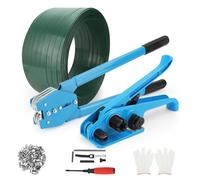 KGLHJDY Kit di reggiatura, Set di Utensili per reggiatura con tenditore e sigillante per reggiatura da 1/2 a 3/4 di Pollice, reggiatura da 5/8 di Pollice x 885 Piedi, 200 sigilli Metallici