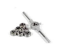 KGLHJDY Set di Maschi a Mano con Attacco a Filo, Chiave per filiera, Set di Maschi a Torsione, utensile Combinato, metrico 8 Pezzi