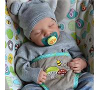 kgniess me Bambole Reborn Ragazzi Silicone Originali Sembra un vero Bambino con gli occhi chiusi bambolotti realistica Baby Dolls 18 Pollici