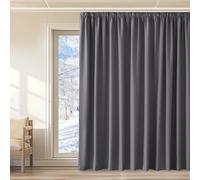 KGORGE Tenda Oscurante da Interno 1 Pezzo L 300 x A 240 CM Tende Termiche per Soggiorno con Fettuccia Curtain Camera da Letto Divisione della Stanza, Grigio