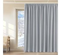 KGORGE Tenda Oscurante da Interno Camera da Letto 1 Pezzo L 300 x A 240 CM Tende Termiche con Fettuccia Moderne per Soggiorno Divisione della Stanza, Grigio Chiaro