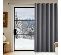 KGORGE Tenda Oscurante da Interno Divisoria 1 Pezzo L 200 x A 210 CM Tende Termiche con Anelli per Camera da Letto Moderna Curtain Grigia per Soggiorno