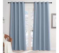 KGORGE Tenda Oscurante da Interno Moderne per Soggiorno Tende Termiche Camera da Letto 2 Pezzi L 140 x A 220 CM Curtains per Bambini Cameretta con Anelli, Blu Vintage