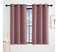 KGORGE Tende Corte Oscuranti per Interni Tenda Termica Isolante Freddo e Caldo Camera da Letto Curtains per Piccole Finestre con Anelli 2 Pezzi L 90 x A 90 CM, Rosa Selvatica
