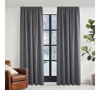 KGORGE Tende Oscuranti per Interni 2 Pezzi L 140 x A 240 CM Tenda Termica Isolante Camera da Letto Moderna Curtains con Fettuccia per Soggiorno, Grigio