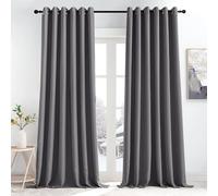 KGORGE Tende Oscuranti per Interni 2 Pezzi L 200 x A 245 CM Tenda Divisoria Termica Isolante con Anelli per Soggiorno Curtains Camera da Letto Moderna, Grigio