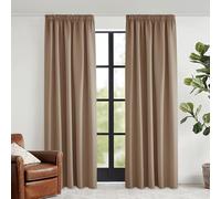 KGORGE Tende Oscuranti per Interni Camera da Letto Moderna Tenda Termica con Fettuccia per Salotto e Soggiorno Decorazione Curtain 2 Pezzi L 140 x A 240 CM, Moca