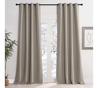 KGORGE Tende Oscuranti Soggiorno Moderne 2 Pezzi L 140 x A 245 CM Curtains Cameretta Bambina con Anelli Tenda Termica Isolante per Salotto Eleganti, Sabbia