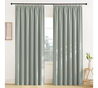 KGORGE Tende Oscuranti Soggiorno Moderne 2 Pezzi Tenda Termica Isolante Freddo e Caldo per Interni con Fettuccia Curtains Camera da Letto L 200 x A 245 CM, Verde Salvia