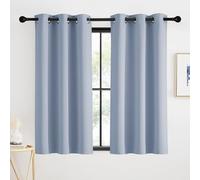 KGORGE Tende Oscuranti Termiche Isolanti per Interni Tenda Corta Camera da Letto Curtains per Piccole Finestre con Anelli 2 Pezzi L 90 x A 90 CM, Blu Vintage