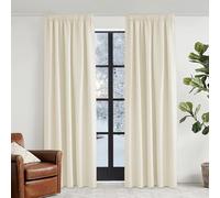 KGORGE Tende Termiche per Interni Moderne con Fettuccia Curtains Soggiorno 2 Pezzi L 140 x A 240 CM Tenda Oscurante per Salotto Eleganti Decorazione, Beige Chiaro