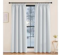 KGORGE Tende Termiche Soggiorno Moderne 2 Pezzi L 140 x A 220 CM Tenda Oscurante da Interno con Fettuccia Camera da letto Decorazione Curtains, Grigio Perla