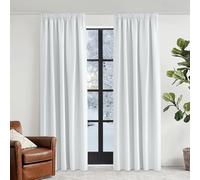 KGORGE Tende Termiche Soggiorno Moderne 2 Pezzi L 140 x A 240 CM Tenda Oscurante da Interno con Fettuccia Camera da letto Decorazione Curtains, Grigio Perla