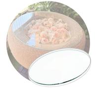 KGPGNYMYHA Piano Del Tavolo Rotondo In Vetro Temperato Trasparente 40 50 60 70 80 90 100 110cm Per Tavolo Da Esterno E Patio(100cm-39in)