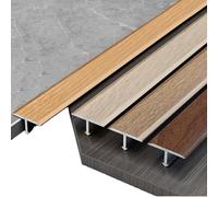 KGPGNYMYHA Profilo per Porte in Alluminio da 90cm 100cm 120cm 150cm Striscia di Transizione A T per Pavimenti in Legno per Giunti di Transizione tra Legno E Piastrelle(Dark Brown,100cm/40in)