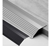 KGPGNYMYHA Striscia di Soglia di Transizione 90cm 120cm Rampa di Soglia per Porta in Metallo Modanatura di Riduttore per Pavimento di Ricambio per Poltrona da Porta D'ingresso(Black,120cm/48in)