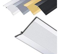 KGPGNYMYHA Striscia di Transizione per rampa di Porte in Alluminio, Striscia di soglia allargata per Pavimento, Altezza di Transizione 10-40 mm per Pavimenti Irregolari(Silver,100cm/40in)