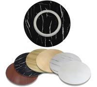 KGPGNYMYHA Vassoio Girevole da Tavolo in Legno 50 60 70cm Lazy Susan, Piatto da Portata con Base Girevole con Rotazione Regolare A 360°(Marble Black,60cm(23in))