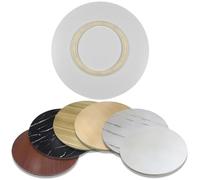 KGPGNYMYHA Vassoio Girevole da Tavolo in Legno 50 60 70cm Lazy Susan, Piatto da Portata con Base Girevole con Rotazione Regolare A 360°(White,90 cm (36 in))