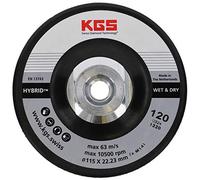 KGS - Disco da taglio ibrido diamantato, 115 x M14 dorato, grana 120 con attacco M14, adatto per smerigliatrice angolare
