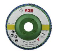 KGS HYBRID T Dischi lamellari ø115 - Asse-22 - grana 120 nero