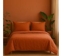 KGS Parure da letto in garza di cotone, 220 x 240 cm, vari colori (Terracota)