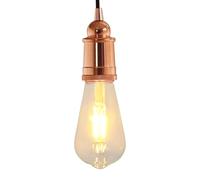 KGTKGTYER Portalampada, 2 pezzi, E27, oro rosa, vintage, portalampada | Realizzato in alluminio resistente, stile industriale per progetti fai da te, 49 x 103 mm