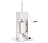 KGTKGTYER Riempitrice manuale per salsicce, 3 l, in acciaio inox | Cambio a 2 marce, 3 tubi di riempimento inclusi, imbuto inclinabile